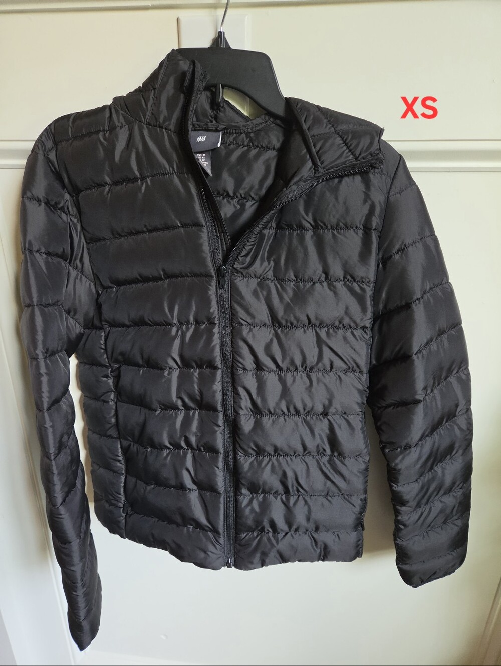 XS H&M Black Quilted Puffer Jacket